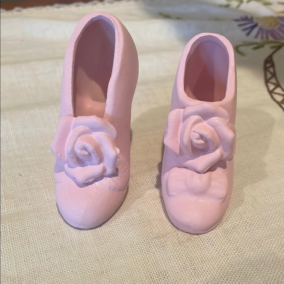 Miniature Pink Shoes with Floral Detail home decor - Picture 2 of 4